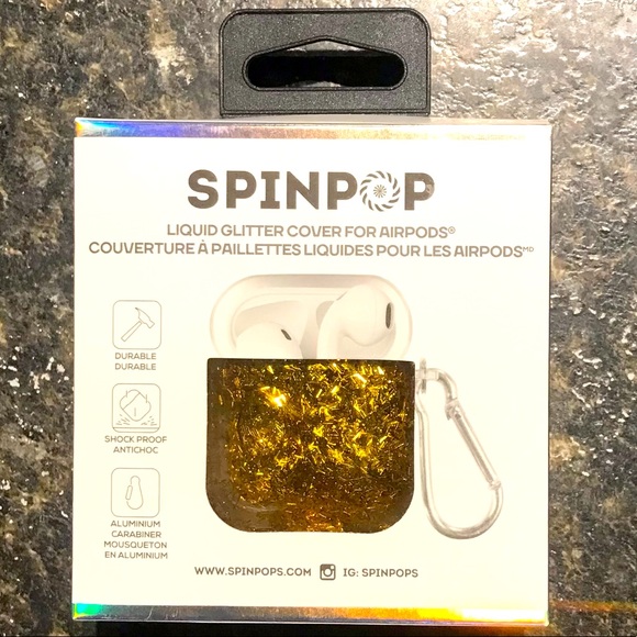 Airpod Cover (SpinPop Liquid Glitter.For Apple) - Picture 1 of 2